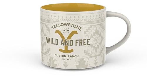 Zak Designs Yellowstone Keramik-Kaffeetasse für heiße Getränke zu Hause, Sammlerstück, Andenken (425 ml, Dutton Ranch)