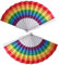 Pride Hand Fans, 2Pcs Rainbow Fan Foldable Gay Pride Fans Hand Fan Folding Pride Decorations Gay Pride Accessories Colorful Paper Gay Fans for Women Men LGBT Pride Festival Celebration