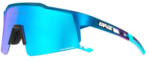 KAPVOE Polarizadas Gafas Ciclismo Protección UV400 TR90 Deportivas Mujer Hombre MTB BTT Bicicleta Running Bici Correr Voleibol Tenis Conducir Pesca Deporte Lentes Montana 06 azul