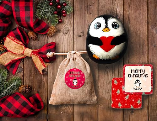 Fusion Bliss Shop Cute Penguin Pebble of Love for Wife, Girlfriend, Boyfriend - Anniversary, Birthday for Him or Her, Valentine's Day