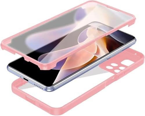 FERLAN Funda Compatible OPPO Realme 6 Pro,360 Grados Antichoque Antipolvos Protección Carcasa Fundas con Protector de Pantalla Incorporado Case para OPPO Realme 6 Pro,Rosa