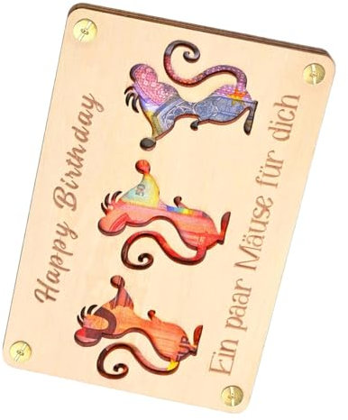 Wood Money Holder for Cash, Check Wallet Cash Pocket Wallet, Cartoon Animal Purse Desk Decor, Cash Holder Wood Organizer, Money Storage Organizer for Kids, Money Holder for Adults