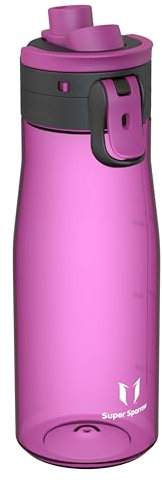 Super Sparrow Borraccia 1L - Bottiglia Senza BPA, a Prova di Perdite - Borracce TouchGulp Flusso Rapido con Un Clic per Scuola, Sportiva, Palestra