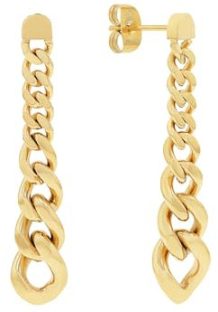 s.Oliver Ohrhänger Edelstahl Damen Ohrschmuck, 3,8 cm, Gold, Kommt in Schmuck Geschenk Box, 2039751