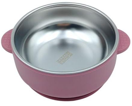 Duqulle Plato Para Comida De Bebé | Platos Irrompibles para Bebés - Plato de Acero Inoxidable Resistente al Calor con Ventosa para Guardería, Camping, Viaje y Comidas