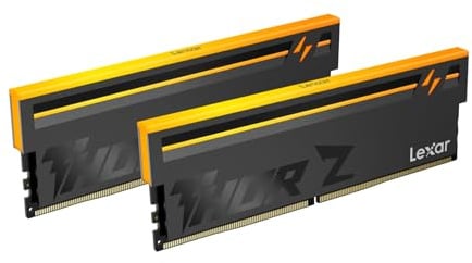 Lexar THOR Z Series RGB RAM DDR5 32GB Kit (2x16GB) 6000 MHz, Memoria Desktop PC UDIMM DRAM 288-Pin, Memoria Computer da gioco DDR5 ad alte Prestazioni Supporto Intel XMP 3.0/AMD EXPO, 1.35V