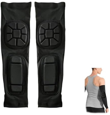 Gepolsterte Armschoner 2er-Pack, für Sportarten wie Volleyball, Fußball und Basketball, Ellenbogen- und Unterarmschutz mit Anti-Rutsch-Design, UV-Schutz, Mehrere Größen