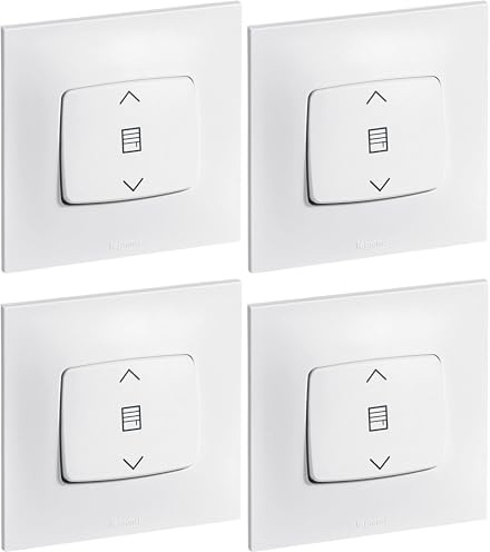 LEGRAND | Inter Volet Roulant BV Neptune, Commande Pour Volets Roulants Et Stores, Fixation À Griffes Ou Vis, Appareil Complet Prêt À Installer (Lot de 4)