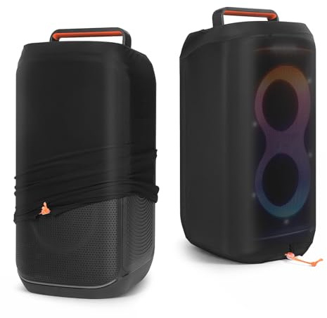Dust Cover Protective Case for JBL PARTYBOX 120 Speaker, Portable Party Speaker Sleeve, Washable and Reusable Dustproof Cover with Reserved Holes for Handle and Wheels, Black