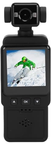 Tbest Action Camera 1080P HD Sports with 360 Degree Rotation Lens Stabilization Handheld Camcorder 1.54 Inch Screen for Outdoor Activities Cycling (64G)