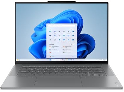 Lenovo Yoga Slim 7 7i Aura 14,5 Zoll 15ILL9 Laptop IA Copilot+, Intel Ultra 7 258 V, 32 GB RAM, 1 TB SSD, 2,8 K 2880 x 1800 Touchscreen, Windows 11 Home, Tastatur AZERTY Französisch, Luna Grau