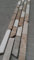 Bordo mosaico in pietra naturale marmo, 30 x 5,4 cm, piastrelle marrone, crema, beige, B610