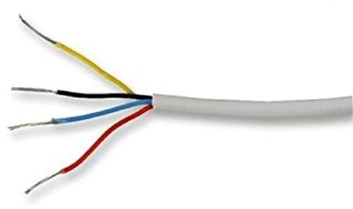 White 4 Core Burglar/Intruder Alarm Cable by electrosmart® ~ Available in vaious lengths (100m)