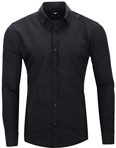 Kayhan Herren Hemd, TwoFace als Uni Schwarz M