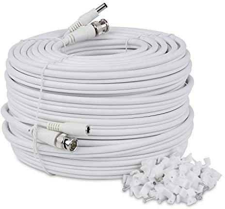SSL Satellites 10m White RG59 + Power Copper BNC Video and DC Power Cable Lead For CCTV Video Security Camera Surveillance & DVR Kits