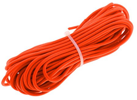 Sharplace Expanderseil 3mm Gummiseil Planenseil Spannseil Elastische Abspannseile Seil (Orange), 10m