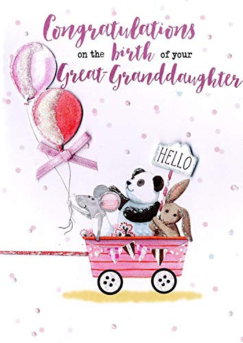 Deenor New Baby Great-Granddaughter Greeting Card Second Nature Just To Say Cards