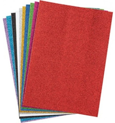 Self Adhesive Glitter Paper A4 10 Colours