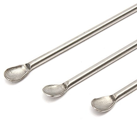 TuToy 3Pcs Inox 22Cm En Acier Louche Médicinale Cuillère Chimie Expérience Pharmacie