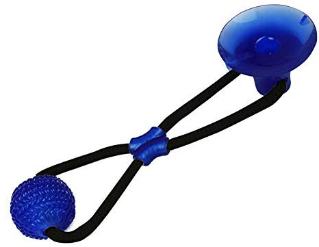 Starall Balle à tirer durable pour chien avec ventouse, jouet molaire en caoutchouc non toxique résistant aux morsures pour animaux domestiques