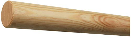 TIBU Kiefer Holz Handlauf Geländer 30-500cm Wandhandlauf Wand Treppe, Länge 2600 mm / 260 cm / 2,6 m und Endstück gefast