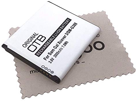 Ersatz Akku für Samsung Galaxy Xcover 3 (G388F) (Ersetzt Originalakku EB-BG388BBE) OTB mit mungoo Displayputztuch