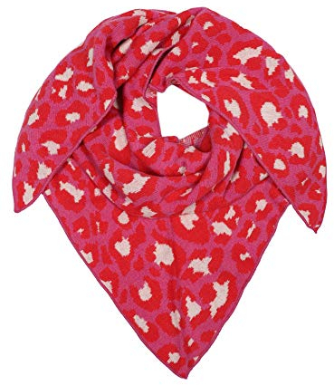 Zwillingsherz Dreieckstuch mit Kaschmir- Hochwertiger Schal im dezenten Leo Design für Damen Jungen und Mädchen - Hals-Tuch und Damenschal - Strick-Waren für Sommer und Winter kora