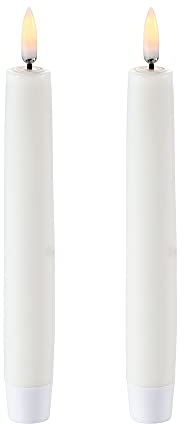 UYUNI - LED Taper Candle / 2er-Pack - Nordic White - 2,3 x 15,5 cm (UL-TA-NW02315-2)