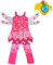 Lito Angels Mia and Me Kostüm Kleid Kinder Mädchen mit Flügel, Hose und Armreif Verkleidung Cosplay Pink Größe Gr. 8-9 Jahre 134