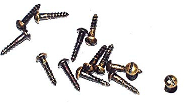 Messing Schrauben, DIN 96, 2 x 10 mm, Messing patiniert, antik optik 20 Stück im Lieferumfang, 210aop