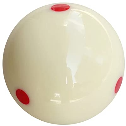 Billiard Pro Cup Cue Ball Regulation Size 2-1/4 Pool Training Cue Ball With 6 Red Dots (Red Dot)