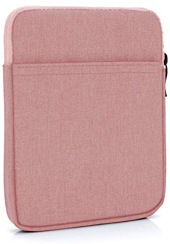 MyGadget Pochette Nylon pour Tablette jusqu'à 6,8 Pouces - Protection pour 18 x 13,5 cm - ex. Kindle Paperwhite 11e Génération - Rose