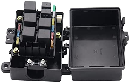BYNYXI 21 Stecker Relais Box Relaishalter, KFZ Relaishalter mit 9 ATC/ATO-Flachsicherungen ABS Halterbox Steckdose mit 30pcs Metallic Pins Verdrahtung für Auto Marine Boot,18.3cmx16cmx10cm