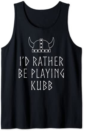 Kubb T-Shirt Viking Ich würde lieber Kubb spielen Tank Top
