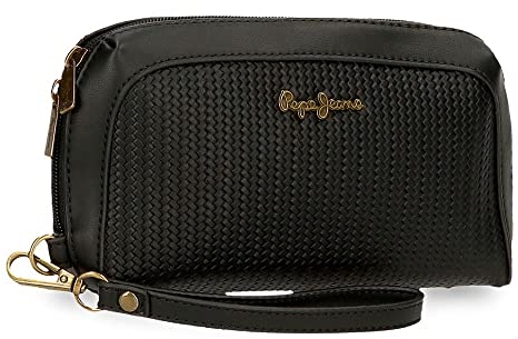 Pepe Jeans Lena Schwarze Handtasche 20x11x4 cm Kunstleder