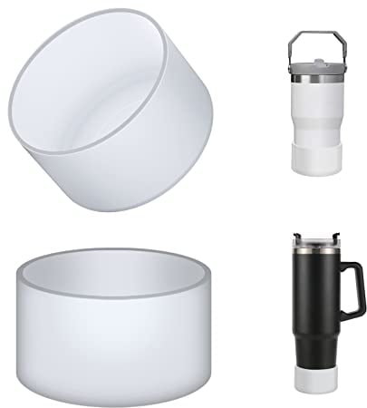 2pcs Silicone Boots, Sleeve Cover for Water Bottle Bottom Cup Tumbler Case Accessories Compatible with Stanley Quencher Adventure 40oz & Stanley IceFlow 20oz 30oz Protect You Bottle and Reduce Noise