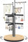 penobon Rotatif Porte Bijoux, Presentoir Bijoux Réglable en Hauteur avec Base en Bois, Support Bijoux en Métal pour Ranger Boucles D'oreilles, Colliers, Bracelets, Montres et Bagues