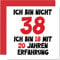 38. Geburtstagskarte Lustig für Männer Frauen Ihn Sie - Ich Bin 18 und 20 Jahre Erfahrung - Lustiger Achtunddreißig Achtunddreißig Alles Gute Zum Karte Geburtstag, 145mm Scherzen Glückwunschkarten