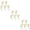 FRCOLOR 3sets Unique Nail Art Studs Bear Shaped Nail Glitters for Women's Manicure Nails Decoration 5pcs*3