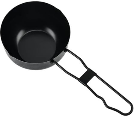 LIFKOME Mini Iron Stew Pot 11.7cm Deepened Small Food Stew Pot for Outdoor Camping Picnic Single Serving