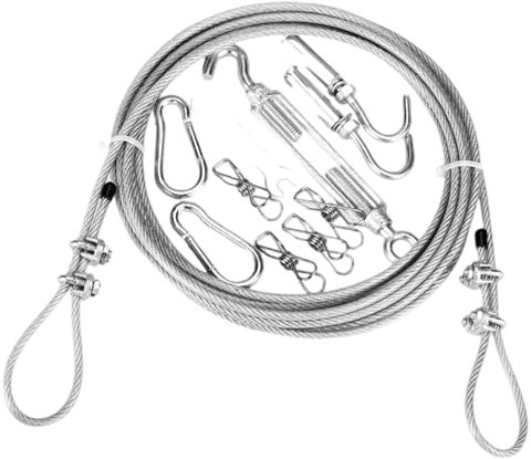 DFDPAXL Cavo Metallico Rivestito in Plastica in Acciaio Zincato Da 5 Mm, Filo Per Stendibiancheria in Filo Resistente Per Lavori Artigianali Da Giardino Adatto Per Appendere All'aperto,Length 12 meter