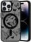 LLZ.COQUE Magnetic for iPhone 14 Pro Max Case, Compatible with Magsafe Butterfly Pattern Phone Case, Translucent Matte Back Anti-scratch Protective Cover for iPhone 14 Pro Max, Black Butterfly