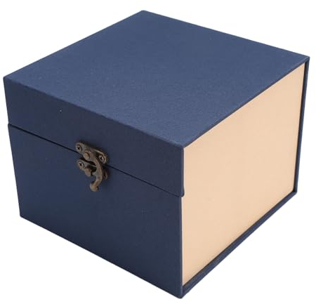 Qcwwy Puppenkopf-Aufbewahrungsbox, Stoßfester Puppenkopfbehälter mit Kugelgelenk, Teekunst-Ornamente und Schreibwaren, für Puppen mit Einem Kopfumfang von 16–16,5 cm (Dunkelblau)