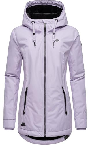 Ragwear Damen warme Winterjacke kurz wasserdicht mit Kapuze Zuzka Winter Lavender24 Gr. XXL
