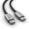 1m Ladekabel, 100W Power Delivery, USB C auf USB C Kabel, USB 2.0, elegante Metallstecker, besonders flexibler Stoffmantel in schwarz