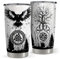 Viking Tumbler Thermobecher, Edelstahl, isoliert, Reisebecher, Wikingergeschenk für Männer, Ehemann, Vater, zum Geburtstag, Weihnachten, Vatertag, 590 ml