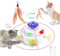 EROMMY 4 in 1 Interactive Cat Toy for Indoor Cats Adult, Automatic Cat Toys with Feather, Track Balls, Rechargeable Electric Smart Touch-Activated Cat Toy for All Breeds