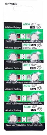 Xuanxi Lot de 20/10 piles bouton alcalines AG10 LR1130 LR54 1,5 V pour montres, calculatrices, jouets et petits appareils électroniques