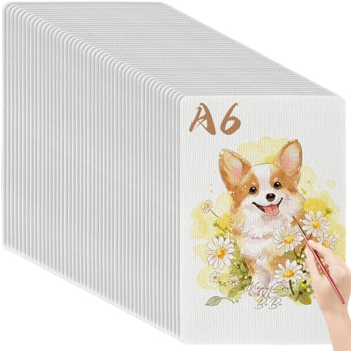 TTYSHIP® 150 Blätter Aquarellpapier A6, 300g/m² Aquarellpapier Postkarten, 10 x 15cm Aquarell Karten Blanko für Anfänger Künstler Zeichnen