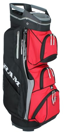 Ram Golf Deluxe Trolley Bag with 14 Full Length Dividers and Putter Slot